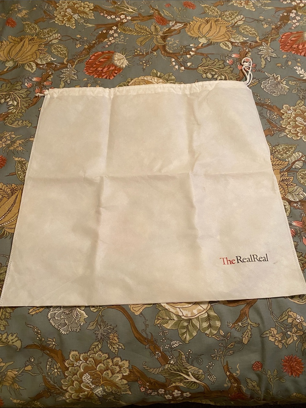 The RealReal White Drawstring Dust Bag - Home Accents (24x24 inches)